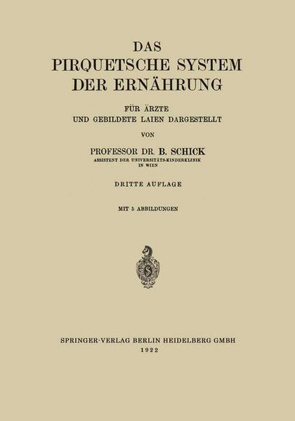 Produktbild: Das Pirquetsche System der Ern&auml;hrung