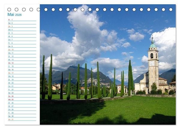 Produktbild: Wundersch&ouml;nes Tessin (Tischkalender 2026 DIN A5 quer), CALVENDO Monatskalender