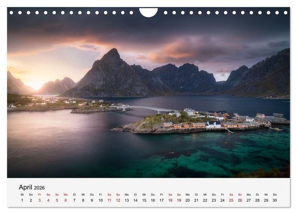 Produktbild: Farben der Lofoten - Jahreszeiten jenseits des Polarkreises (Wandkalender 2026 DIN A4 quer), CALVENDO Monatskalender
