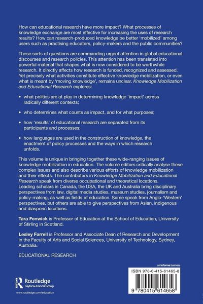 Produktbild: Knowledge Mobilization and Educational Research