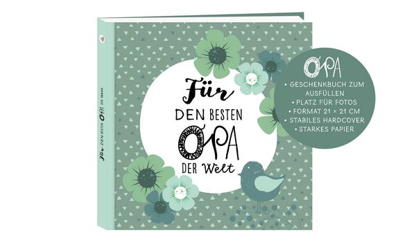 Produktbild: Das Erinnerungsbuch f&uuml;r den besten Opa der Welt. Ausf&uuml;llbuch zum Verschenken f&uuml;r den Opa zum Geburtstag, oder Vatertag. Liebevolle Geschenkidee f&uuml;r Opa von Enkeltochter und Enkelsohn. Geschenkbuch