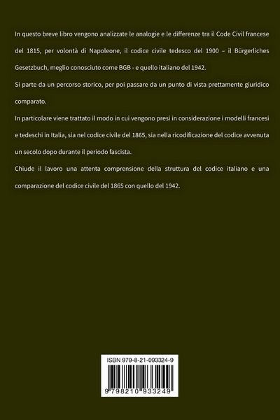 Produktbild: Le Influenze del Codice Napoleonico e del BGB Tedesco sul Codice Civile Italiano