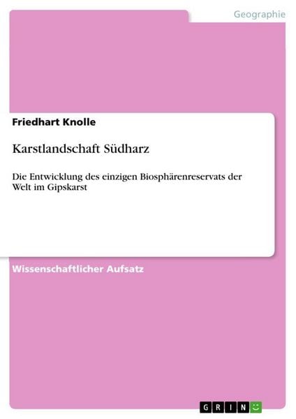 Produktbild: Karstlandschaft S&uuml;dharz
