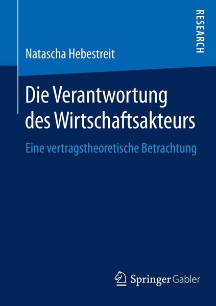 Produktbild: Die Verantwortung des Wirtschaftsakteurs