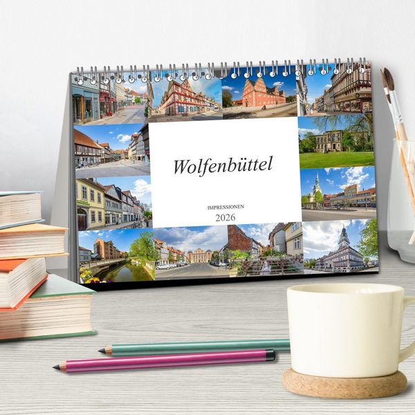 Produktbild: Wolfenb&uuml;ttel Impressionen (Tischkalender 2026 DIN A5 quer), CALVENDO Monatskalender
