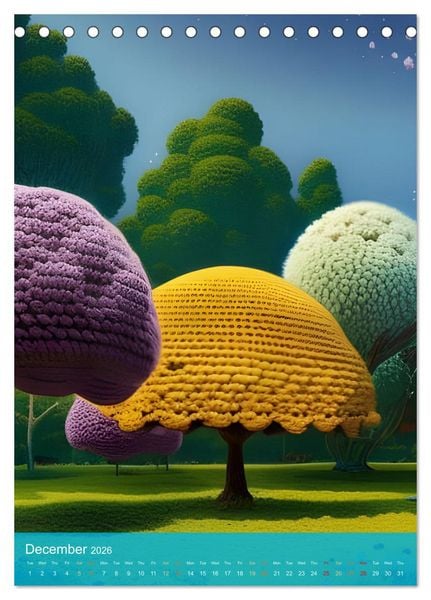 Produktbild: Nature's Stitches (Desk Calendar 2026 DIN A5 portrait), CALVENDO 12 Month DeskCalendar