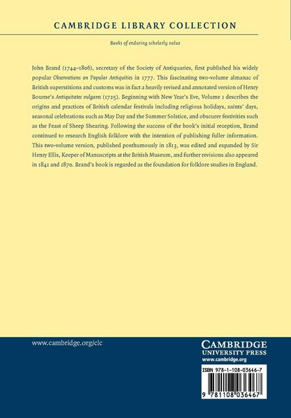 Produktbild: Observations on Popular Antiquities - Volume 1