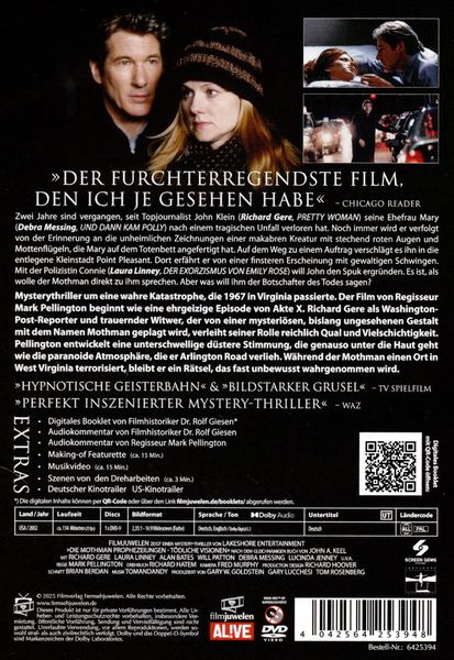 Produktbild: Die Mothman-Prophezeiungen - T&ouml;dliche Visionen (Filmjuwelen)