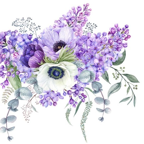 ti-flair Servietten Floraison Printanière 33x33cm 20 Stück 3-lagig