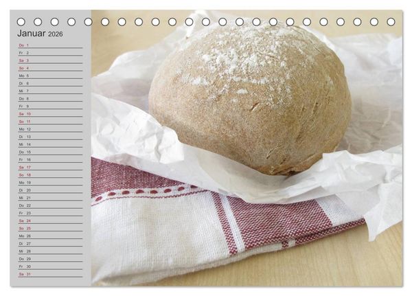 Produktbild: Frisch gebackene Brote und Br&ouml;tchen (Tischkalender 2026 DIN A5 quer), CALVENDO Monatskalender