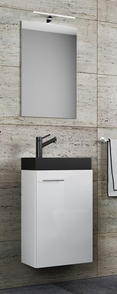 Produktbild: 3tlg Waschtisch Slito SP Toilette schmal Schwarz
