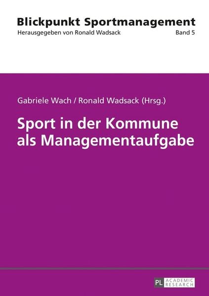 Produktbild: Sport in der Kommune als Managementaufgabe