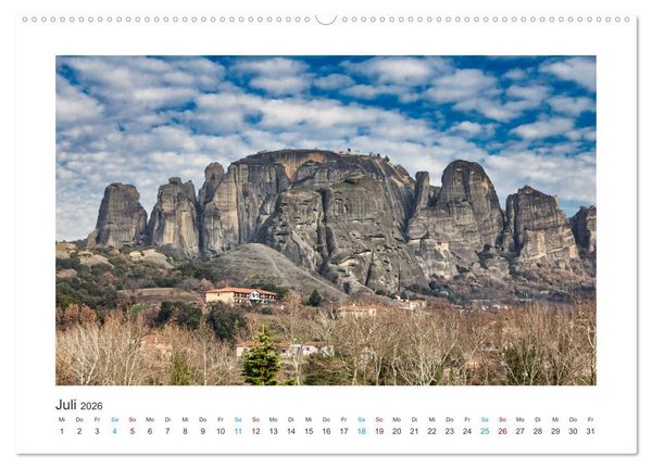 Produktbild: Meteora - Dem Himmel so nah (Wandkalender 2026 DIN A2 quer), CALVENDO Monatskalender
