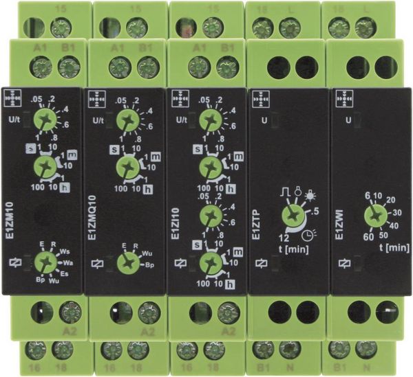Produktbild: Tele 110202 E1ZMQ10 24-240VAC/DC Zeitrelais Multifunktional 1 St. 1 Wechsler
