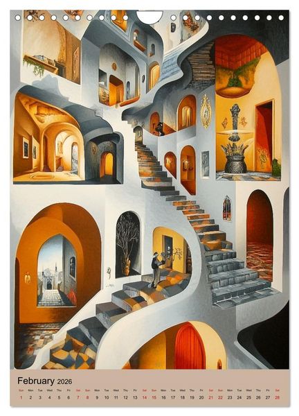 Produktbild: Dali meets Technology (Wall Calendar 2026 DIN A4 portrait), CALVENDO 12 Month Wall Calendar