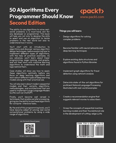 Produktbild: 50 Algorithms Every Programmer Should Know - Second Edition