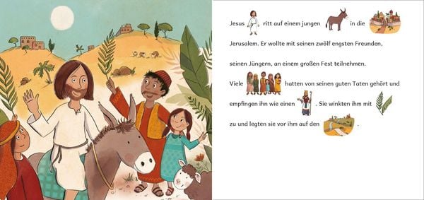 Produktbild: Auf einem Esel nach Jerusalem ... Die Ostergeschichte in Bildw&ouml;rtern