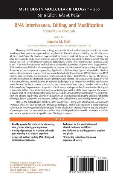 Produktbild: RNA Interference, Editing, and Modification