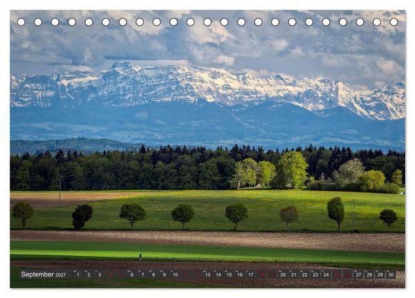 Produktbild: Alpen-Fernsichten von der S&uuml;dwestalb und Oberen Donau (Tischkalender 2027 DIN A5 quer), CALVENDO Monatskalender