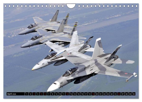 Produktbild: Kriegstechnik. Kampfjet-Impressionen (Wandkalender 2026 DIN A4 quer), CALVENDO Monatskalender