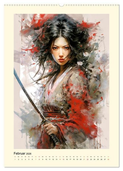 Produktbild: Samurai Amazonen (hochwertiger Premium Wandkalender 2026 DIN A2 hoch), Kunstdruck in Hochglanz