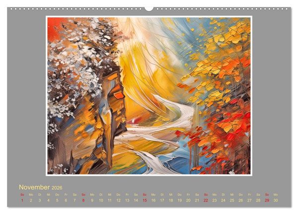 Produktbild: Expressionistische Landschaften (Wandkalender 2026 DIN A2 quer), CALVENDO Monatskalender