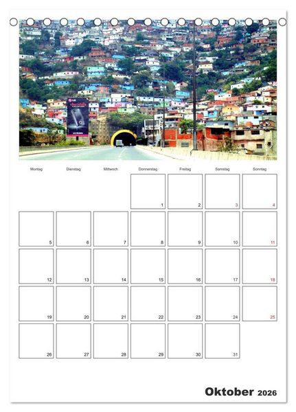Produktbild: Venezuela - Land der Kontraste (Tischkalender 2026 DIN A5 hoch), CALVENDO Monatskalender