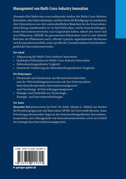 Produktbild: Management von Multi-Cross-Industry Innovation