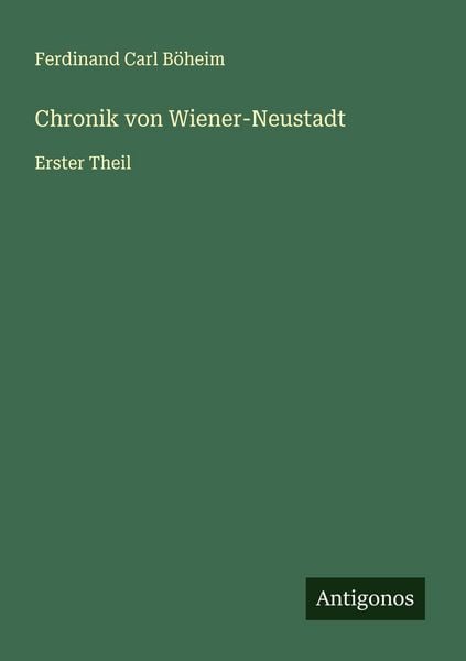 Produktbild: Chronik von Wiener-Neustadt