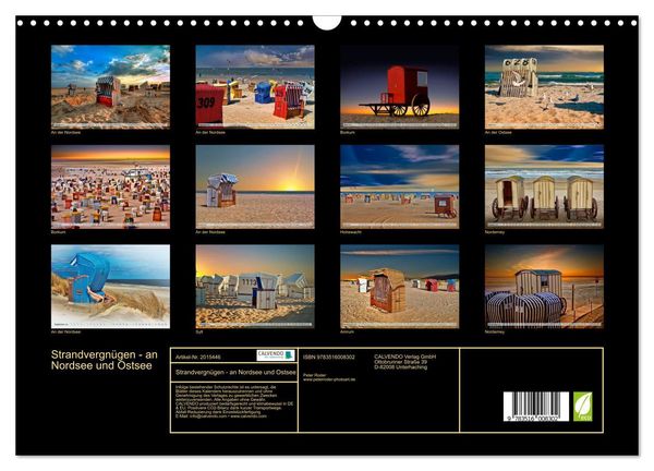 Produktbild: Strandvergn&uuml;gen - an Nordsee und Ostsee (Wandkalender 2026 DIN A3 quer), CALVENDO Monatskalender