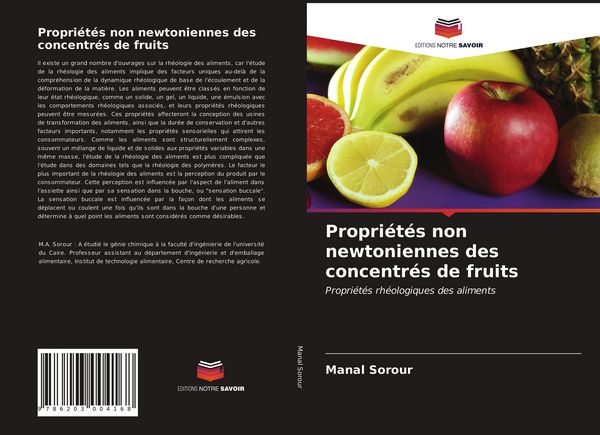 Produktbild: Propri&eacute;t&eacute;s non newtoniennes des concentr&eacute;s de fruits