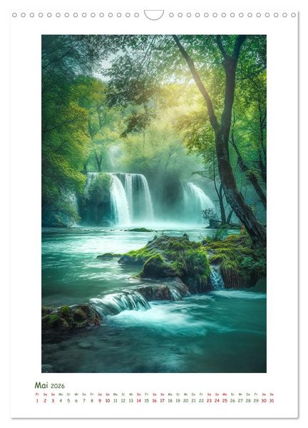 Produktbild: Malerische Wasserf&auml;lle (Wandkalender 2026 DIN A3 hoch), CALVENDO Monatskalender