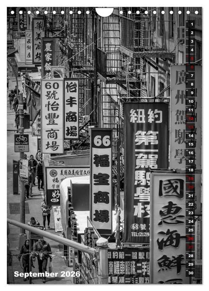 Produktbild: NEW YORK CITY Monochrome Stadtansichten (Wandkalender 2026 DIN A4 hoch), CALVENDO Monatskalender