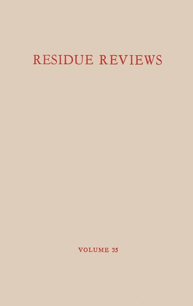 Produktbild: Residue Reviews / R&uuml;ckstands-Berichte
