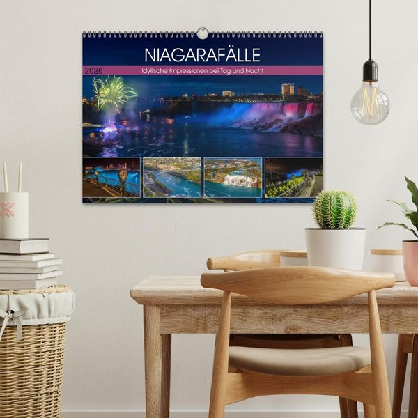 Produktbild: NIAGARAF&Auml;LLE Idyllische Impressionen bei Tag und Nacht (Wandkalender 2026 DIN A3 quer), CALVENDO Monatskalender