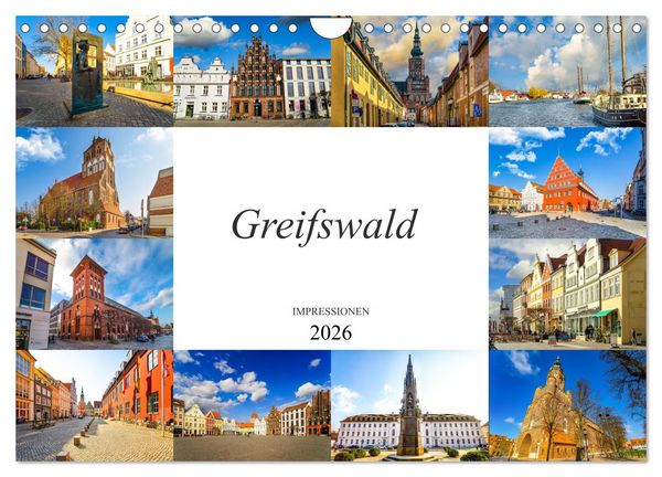 Produktbild: Greifswald Impressionen (Wandkalender 2026 DIN A4 quer), CALVENDO Monatskalender