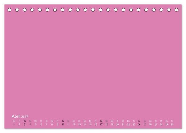 Produktbild: Bastelkalender - Pink (Tischkalender 2027 DIN A5 quer), CALVENDO Monatskalender