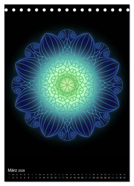 Produktbild: Mandala-Kalender 2026 (Tischkalender 2026 DIN A5 hoch), CALVENDO Monatskalender