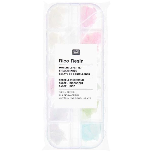 Produktbild: F&uuml;llmaterial Muschelsplitter, pastell irisierend, 10g