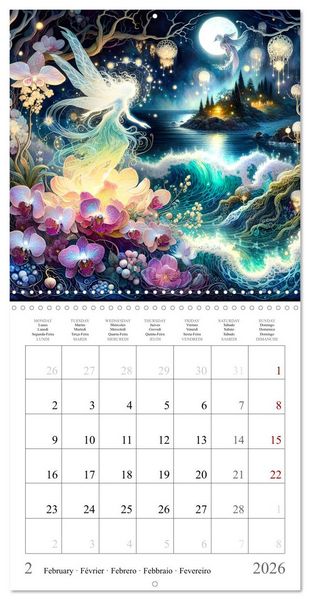 Produktbild: La nature f&eacute;erique (Calendrier mural carr&eacute; 2026 30x30 cm) Calendrier double avec une page pour vos prises de notes