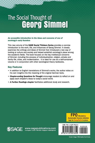Produktbild: The Social Thought of Georg Simmel
