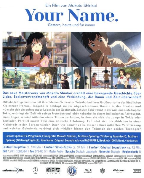 Produktbild: Your Name. - Gestern, heute und f&uuml;r immer - Limited Collector's Edition (+ Soundtrack-CD)