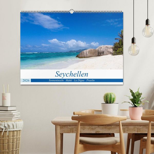 Produktbild: Seychellen. Sonneninseln - Mah&eacute;, La Digue, Praslin (Wandkalender 2026 DIN A2 quer), CALVENDO Monatskalender