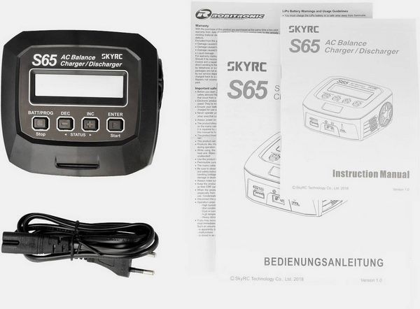 Produktbild: SKYRC S65 Modellbau-Multifunktionsladeger&auml;t 6A LiPo, LiFePO, LiIon, LiHV, NiMH, NiCd, Blei