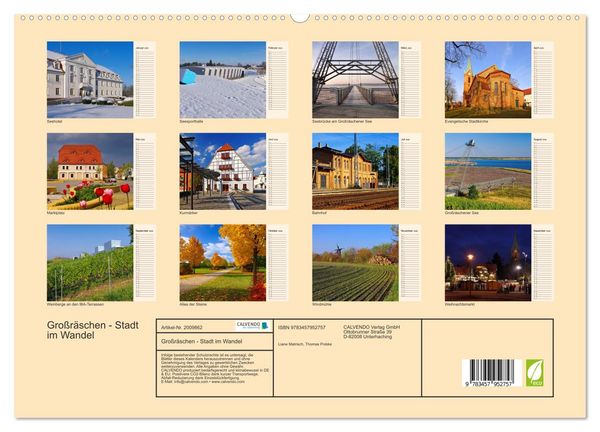 Produktbild: Gro&szlig;r&auml;schen - Stadt im Wandel (hochwertiger Premium Wandkalender 2026 DIN A2 quer), Kunstdruck in Hochglanz