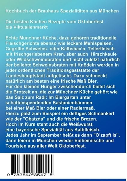 Produktbild: Kochbuch der Brauhaus Spezialit&auml;ten aus M&uuml;nchen