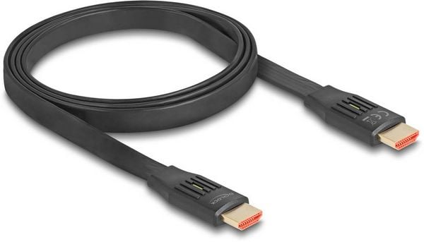 Produktbild: Delock HDMI Anschlusskabel HDMI-A Stecker 5 m Schwarz 81004 8K UHD, vergoldete Steckkontakte, eARC HDMI-Kabel