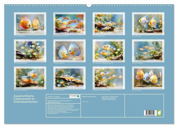 Produktbild: Aquariumfische. Farbenpracht im S&uuml;&szlig;wasserbecken (Wandkalender 2027 DIN A2 quer), CALVENDO Monatskalender