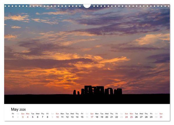 Produktbild: Stonehenge Sunsets & Salisbury Cathedral (Wall Calendar 2026 DIN A3 landscape), CALVENDO 12 Month Wall Calendar