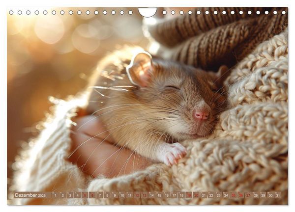 Produktbild: Mein bester Kumpel ist eine Ratte (Wandkalender 2026 DIN A4 quer), CALVENDO Monatskalender
